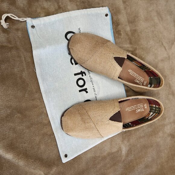 Toms Classic Burlap Flats for Men - Picture 1 of 11